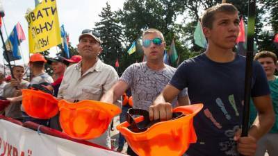 На Украине снова бастуют шахтёры