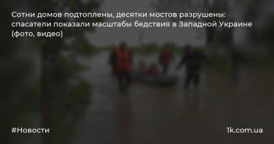 Сотни домов подтоплены, десятки мостов разрушены: спасатели показали масштабы бедствия в Западной Украине (фото, видео)