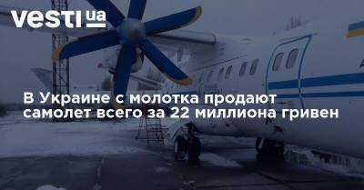 В Украине с молотка продают самолет всего за 22 миллиона гривен