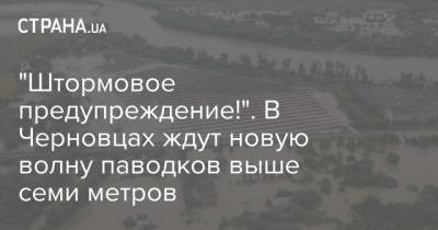 "Штормовое предупреждение!". В Черновцах ждут новую волну паводков выше семи метров
