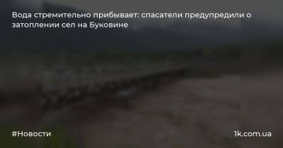 Вода стремительно прибывает: спасатели предупредили о затоплении сел на Буковине