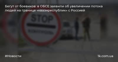 Бегут от боевиков: в ОБСЕ заявили об увеличении потока людей на границе «квазиреспублик» с Россией