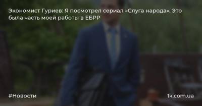 Экономист Гуриев: Я посмотрел сериал «Слуга народа». Это была часть моей работы в ЕБРР