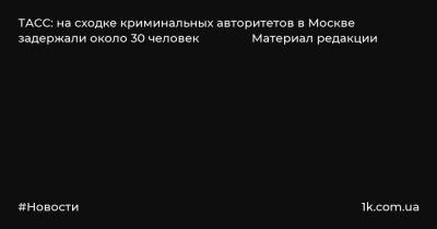ТАСС: на сходке криминальных авторитетов в Москве задержали около 30 человек Материал редакции