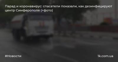 Парад и коронавирус: спасатели показали, как дезинфицируют центр Симферополя (+фото)