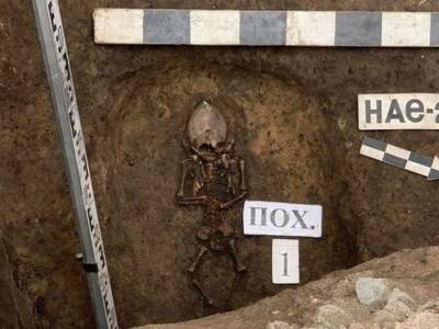 В Черниговщине строители нашли древней скелет 3-летнего ребенка