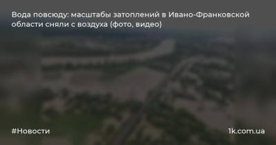 Вода повсюду: масштабы затоплений в Ивано-Франковской области сняли с воздуха (фото, видео)