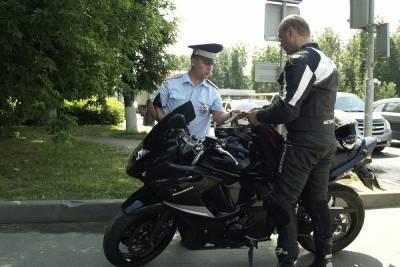 Рязанская полиция проводит рейд по мотоциклистам