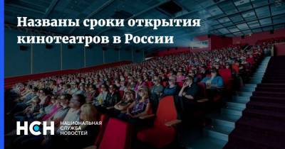 Названы сроки открытия кинотеатров в России