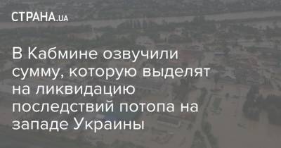 В Кабмине озвучили сумму, которую выделят на ликвидацию последствий потопа на западе Украины