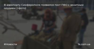 В аэропорту Симферополя появился пост ПВО с зенитным орудием (+фото)
