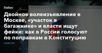 Двойное волеизъявление в Москве, «участок в багажнике» и власти ищут фейки: как в России голосуют по поправкам в Конституцию