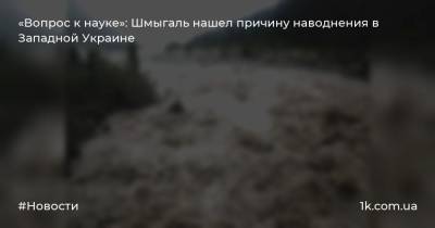 «Вопрос к науке»: Шмыгаль нашел причину наводнения в Западной Украине