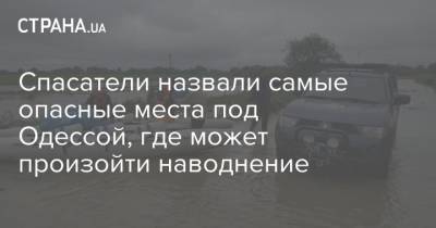 Спасатели назвали самые опасные места под Одессой, где может произойти наводнение