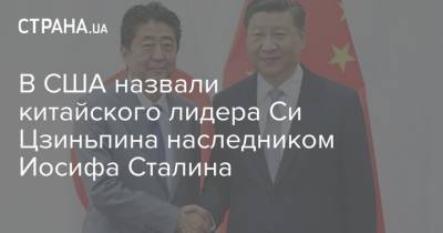 В США назвали китайского лидера Си Цзиньпина наследником Иосифа Сталина