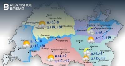 Сегодня в Татарстане ожидаются дожди и до +20 градусов