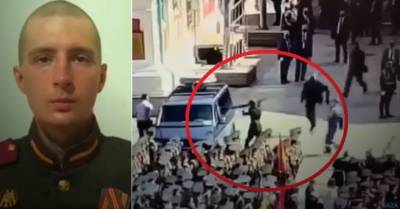 Безумие на параде: разбивший окно ФСО солдат попал на видео