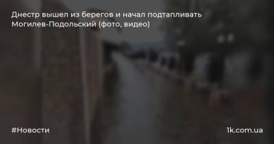 Днестр вышел из берегов и начал подтапливать Могилев-Подольский (фото, видео)