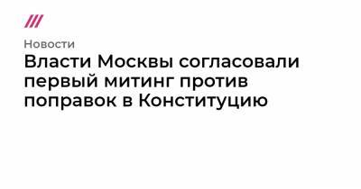 Власти Москвы согласовали первый митинг против поправок в Конституцию