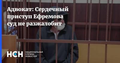 Адвокат: Сердечный приступ Ефремова суд не разжалобит