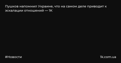Пушков напомнил Украине, что на самом деле приводит к эскалации отношений — 1K