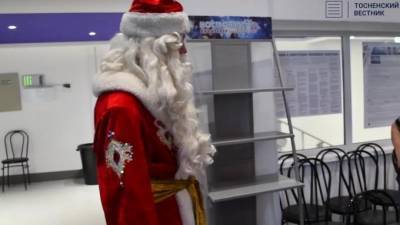 Дед Мороз решил сходить на голосование поправкам в Конституцию в Тосно