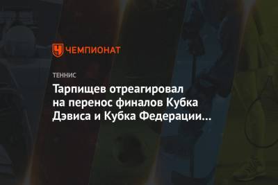Тарпищев отреагировал на перенос финалов Кубка Дэвиса и Кубка Федерации на 2021 год