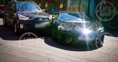 Появилось видео аварии McLaren 570S в Санкт-Петербурге