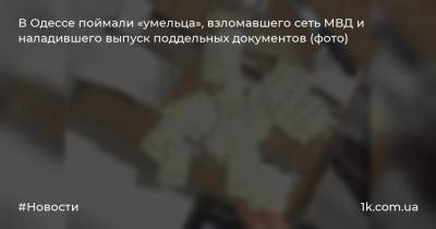 В Одессе поймали «умельца», взломавшего сеть МВД и наладившего выпуск поддельных документов (фото)