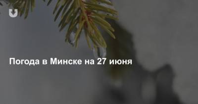 Погода в Минске на 27 июня
