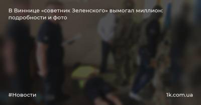 В Виннице «советник Зеленского» вымогал миллион: подробности и фото