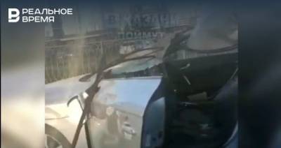 Соцсети: В Казани водитель едва не лишился головы, объезжая пробку по Южной трассе