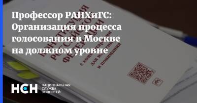 Профессор РАНХиГС: Организация процесса голосования в Москве на должном уровне