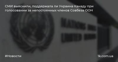 СМИ выяснили, поддержала ли Украина Канаду при голосовании за непостоянных членов Совбеза ООН
