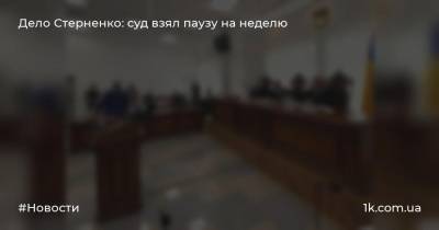 Дело Стерненко: суд взял паузу на неделю