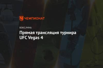 Прямая трансляция турнира UFC Vegas 4