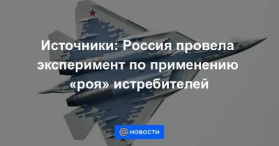 Источники: Россия провела эксперимент по применению «роя» истребителей