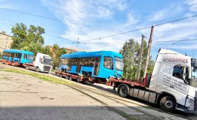 Два новых трамвая приехали в Новокузнецк