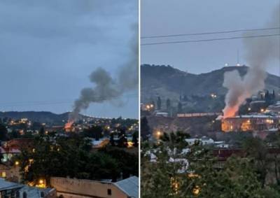 На востоке Тбилиси сгорел жилой дом