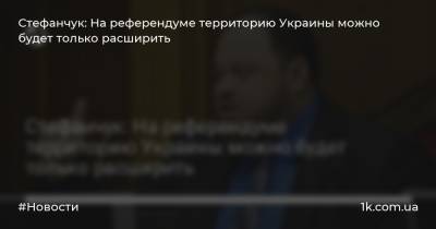 Стефанчук: На референдуме территорию Украины можно будет только расширить