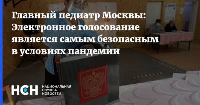 Главный педиатр Москвы: Электронное голосование является самым безопасным в условиях пандемии