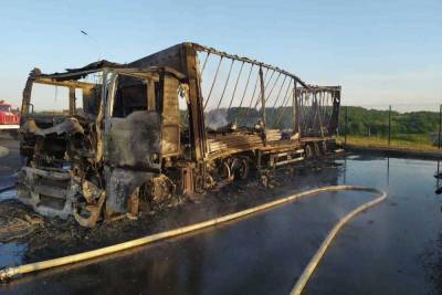 LADA Priora и огромная фура сгорели в Смоленской области за сутки