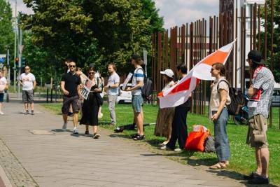Фотофакт. В Берлине прошла акция за свободные выборы в Беларуси