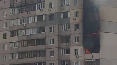 В Киеве произошел пожар на той же улице, где взорвался дом