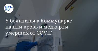 У больницы в Коммунарке нашли кровь и медкарты умерших от COVID. ФОТО