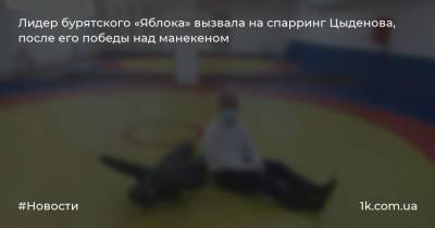 Лидер бурятского «Яблока» вызвала на спарринг Цыденова, после его победы над манекеном