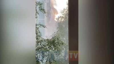 В пожаре на Северном проспекте пострадала женщина