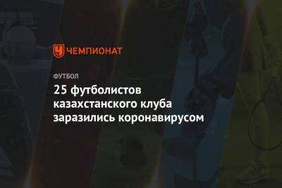 25 футболистов казахстанского клуба заразились коронавирусом