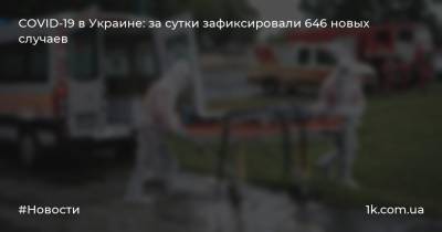 COVID-19 в Украине: за сутки зафиксировали 646 новых случаев