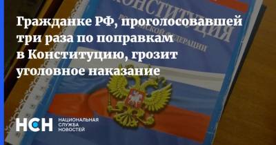 Гражданке РФ, проголосовавшей три раза по поправкам в Конституцию, грозит уголовное наказание